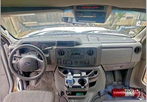 2015 Ford Econoline E450 Super Duty Cutaway Van z USA, uszkodzony, nr VIN 1FDFE4FS3FDA28027